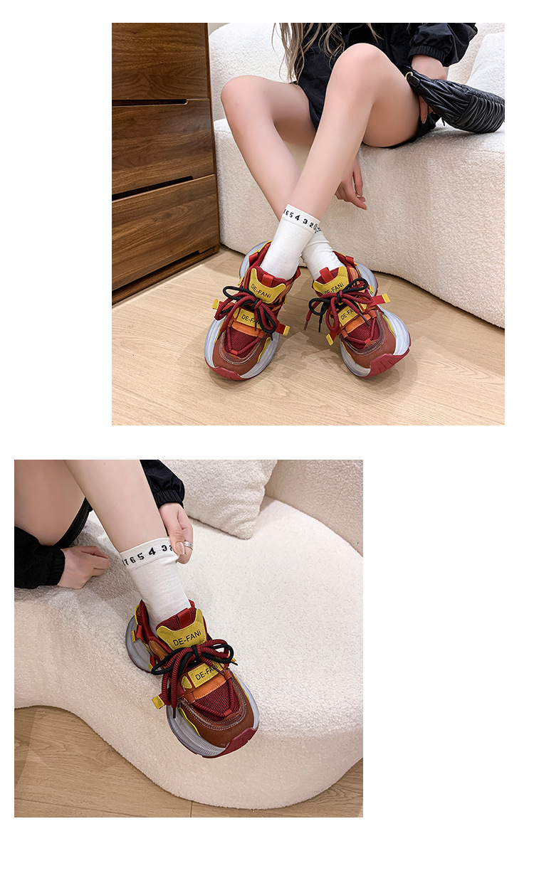 Internet celebrity thick soled dad for women 2024 autumn new trend color blocking versatile height increasing casual_voghion.com