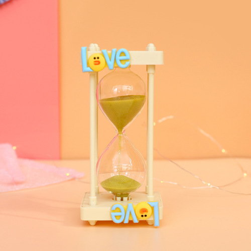 Cartoon four-column hourglass creative home living room decoration ornaments children's toys student daze hourglass plastic ornaments