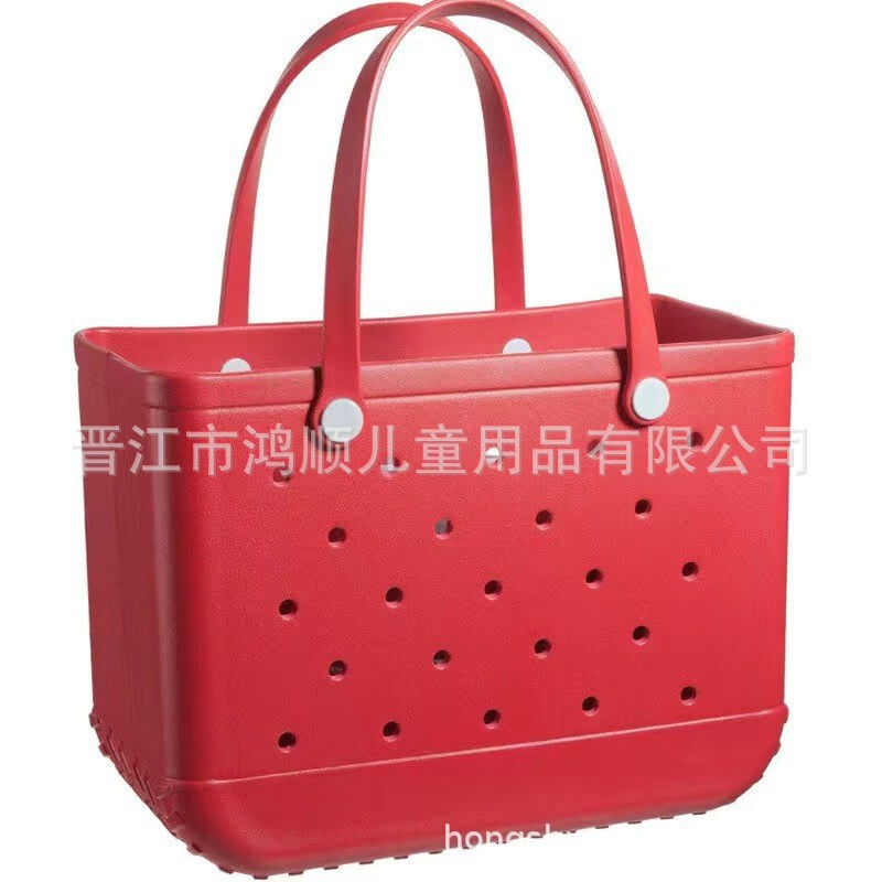 Source Factory Bogg Cross-Border In-Stock Tote Bag Eva Perforated Bag Shoulder Bag Beach Bag Wear-Resistant Waterproof Storage Source Factory Bogg Cross-Border In-Stock Tote Bag Eva Perforated Bag Shoulder Bag Beach Bag Wear-Resistant Waterproof Storage