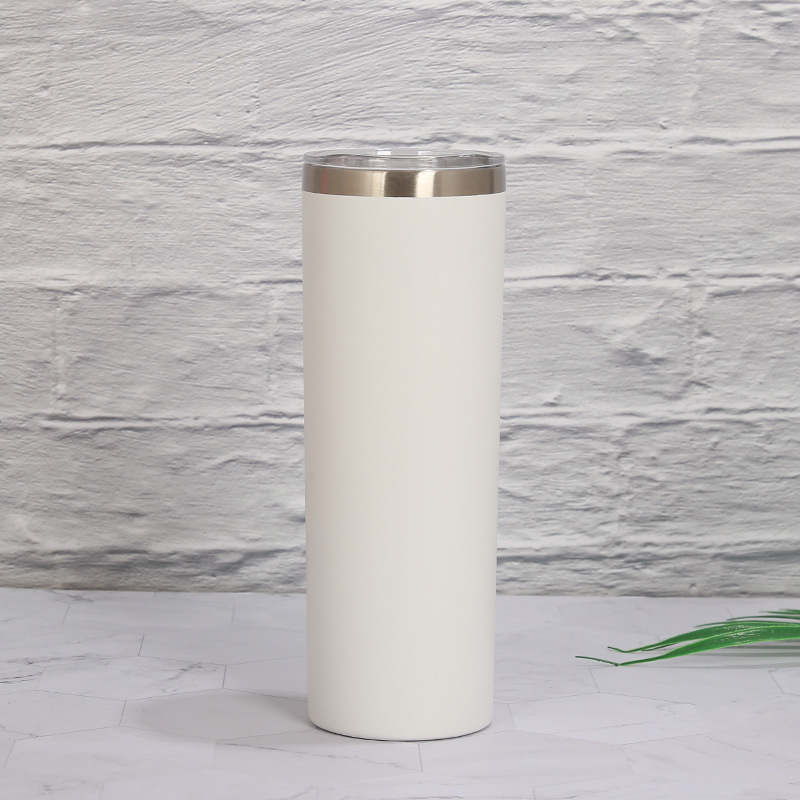 Vaso térmico de acero inoxidable 20oz, recto y de doble capa.