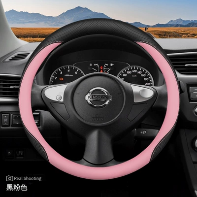 Wheel Cover – Steering wheel cover - round-black-pink-ultra-thin-model-default