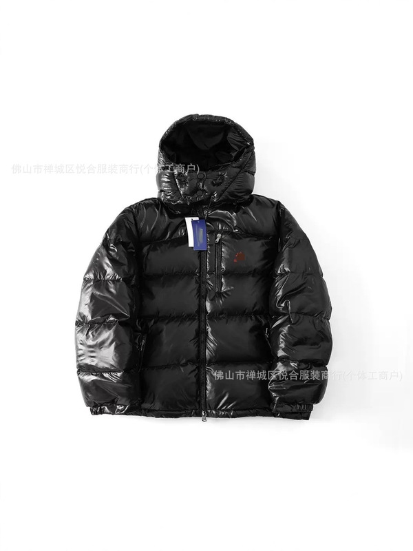 跨境高版拉夫小马刺绣加厚防风防水保暖羽绒男女款可拆卸连帽外套|undefined
