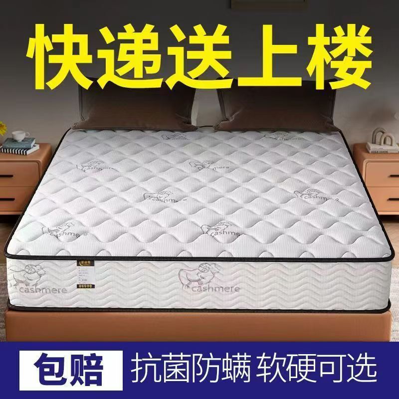 Economical Mattress 20cm Thick for Home Use, Spring Latex Coconut Palm Dual-Use Soft and Hard Mattress 1.8cm One Piece