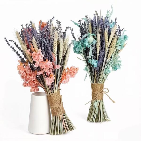 Lavender dried flower bouquet multi-headed roses