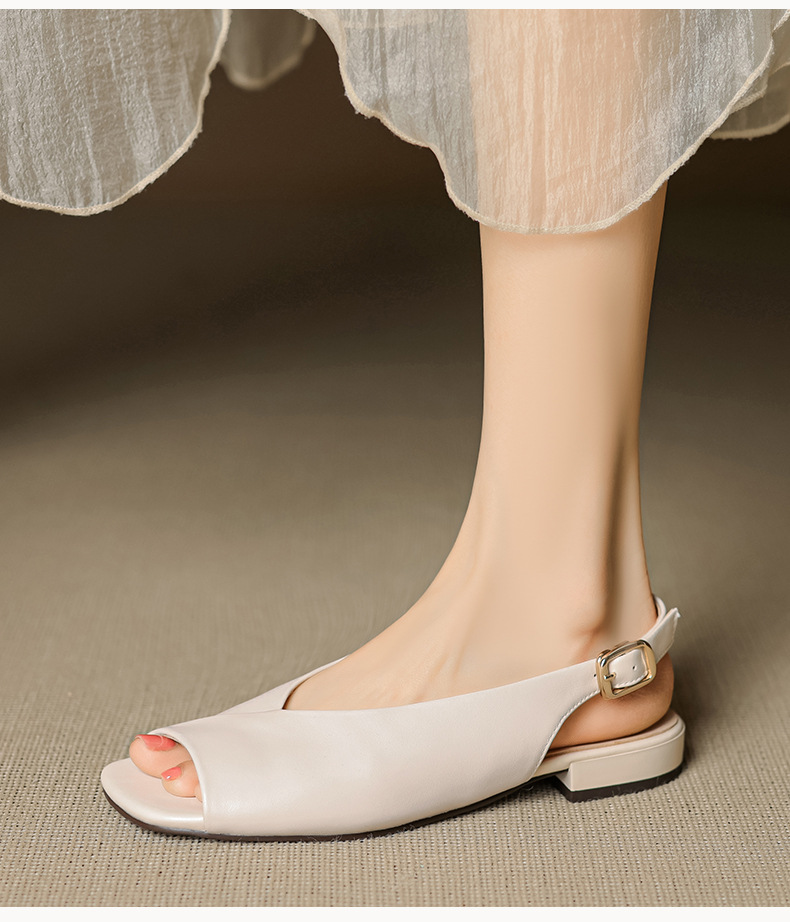 CHIKO Charis Peep Toe Block Heels Slingback Shoes