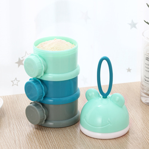 Cartoon baby milk powder box portable portable sealed moisture-proof rice noodle food storage tank large capacity divided into compartments