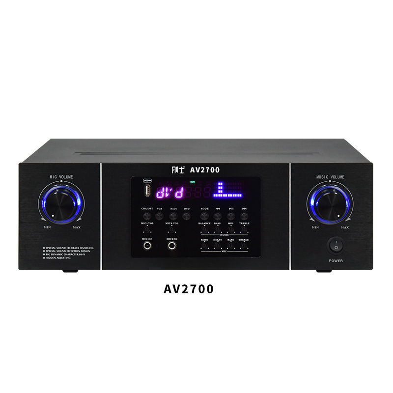 Amplificador de potencia de alta potencia Gangst KTV profesional canción de karaoke para el hogar amplificador de conferencia HIFI subwoofer