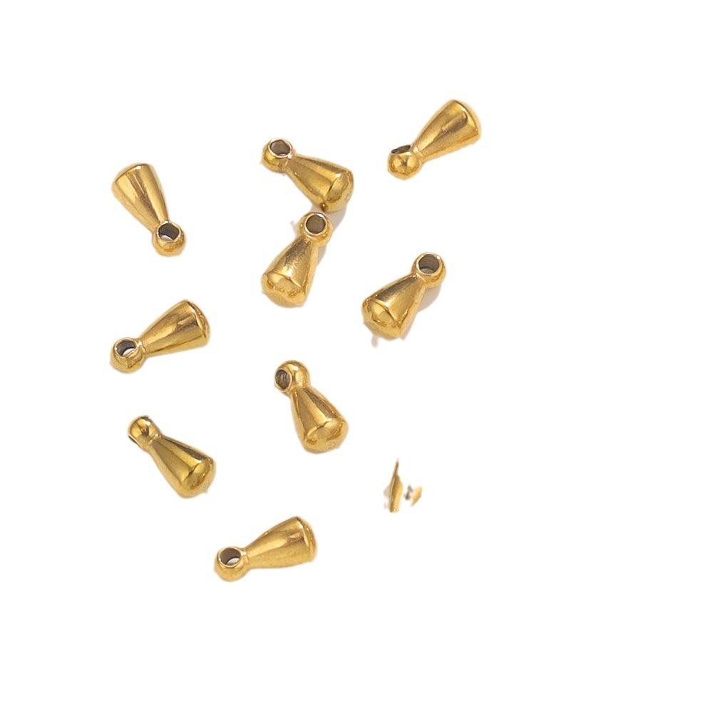 Chapado en vacío 1 oro de acero inoxidable cadena de la cola colgante de oro gota de agua colgante de la cola accesorios de la joyería de DIY