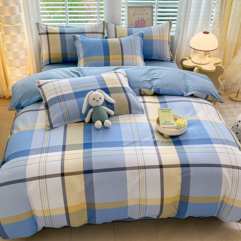 [Ligero y transpirable] funda de edredón de algodón de una sola pieza dormitorio de estudiantes individual 150x200 funda de edredón 180x220 plus