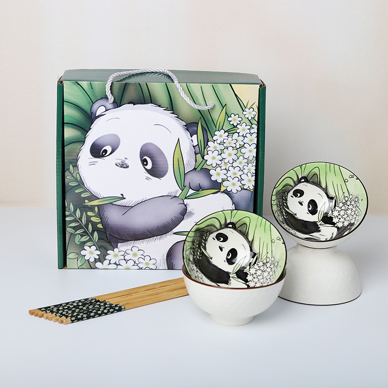 4 그릇 4 젓가락 선물 상자