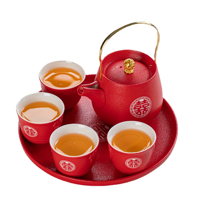 Chinese festive tea set, high-end gift box, Chinese style