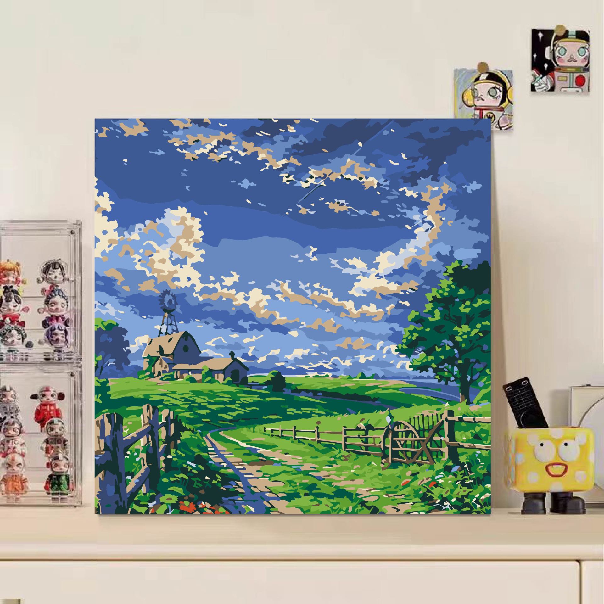 Niños didiy pintura digital acrílico relleno de pintura de dibujos animados pintura de pintura a mano 20 * 20