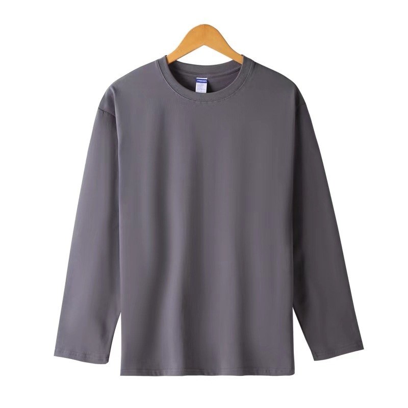 批发纯棉260g长袖T恤打底文化衫广告衫定制工作服团体服DIY印图字|undefined