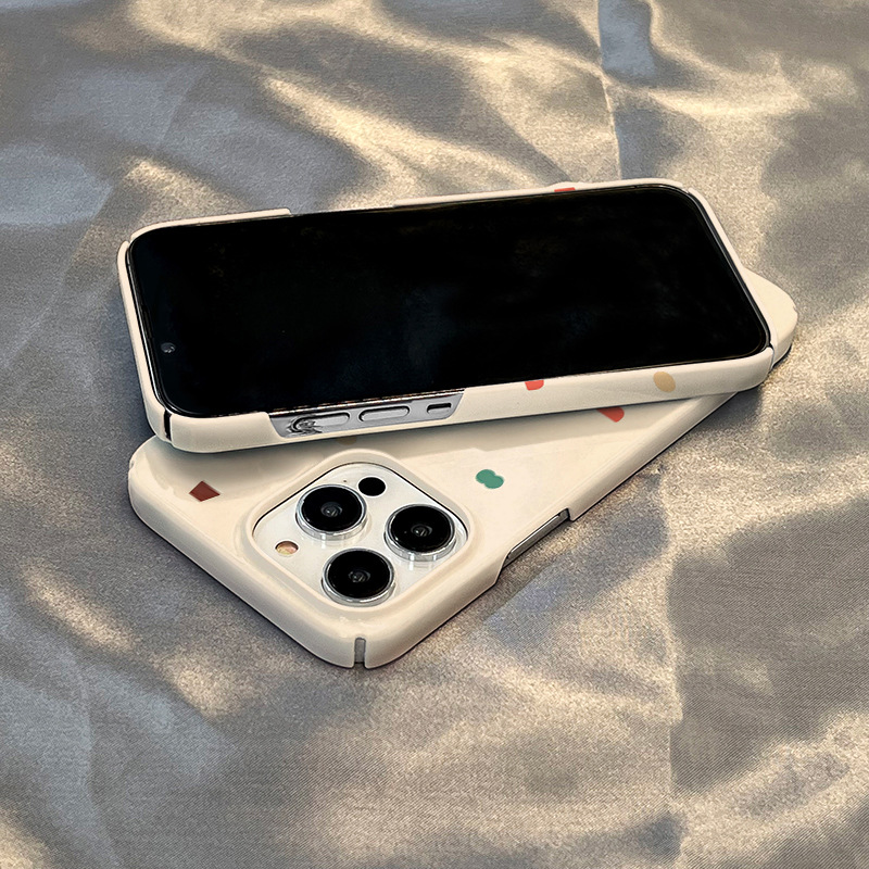 Passend für 14 Telefon 12 Filmhülle, iPhone 13 plus minimalistisches Tupfenmuster_voghion.com