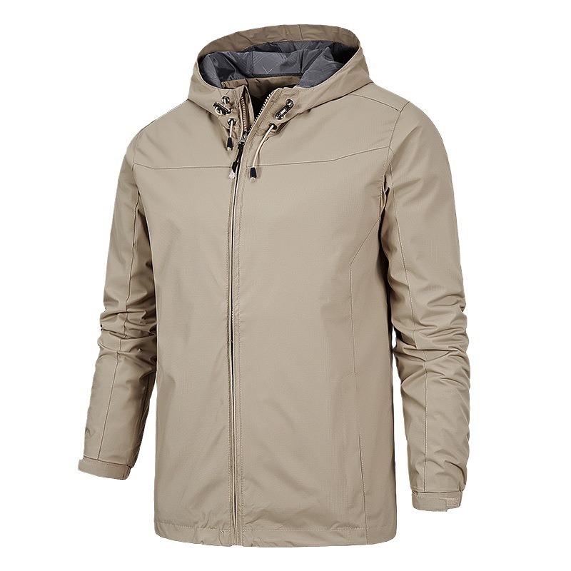 Spring, Autumn, and Winter Charge Thin Hooded Windbreaker Windproond Waterproof Outdoor Men's Tactical Soft Shell Coat_voghion.com
