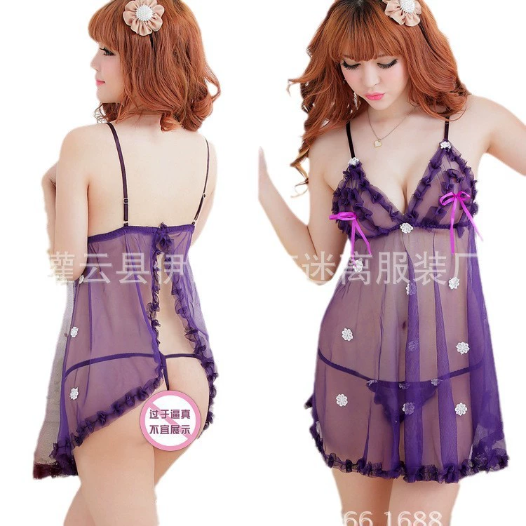 Длинная ночь ... Сексуальное нижнее белье, slip-платье, пижама, комплект, плюс размер