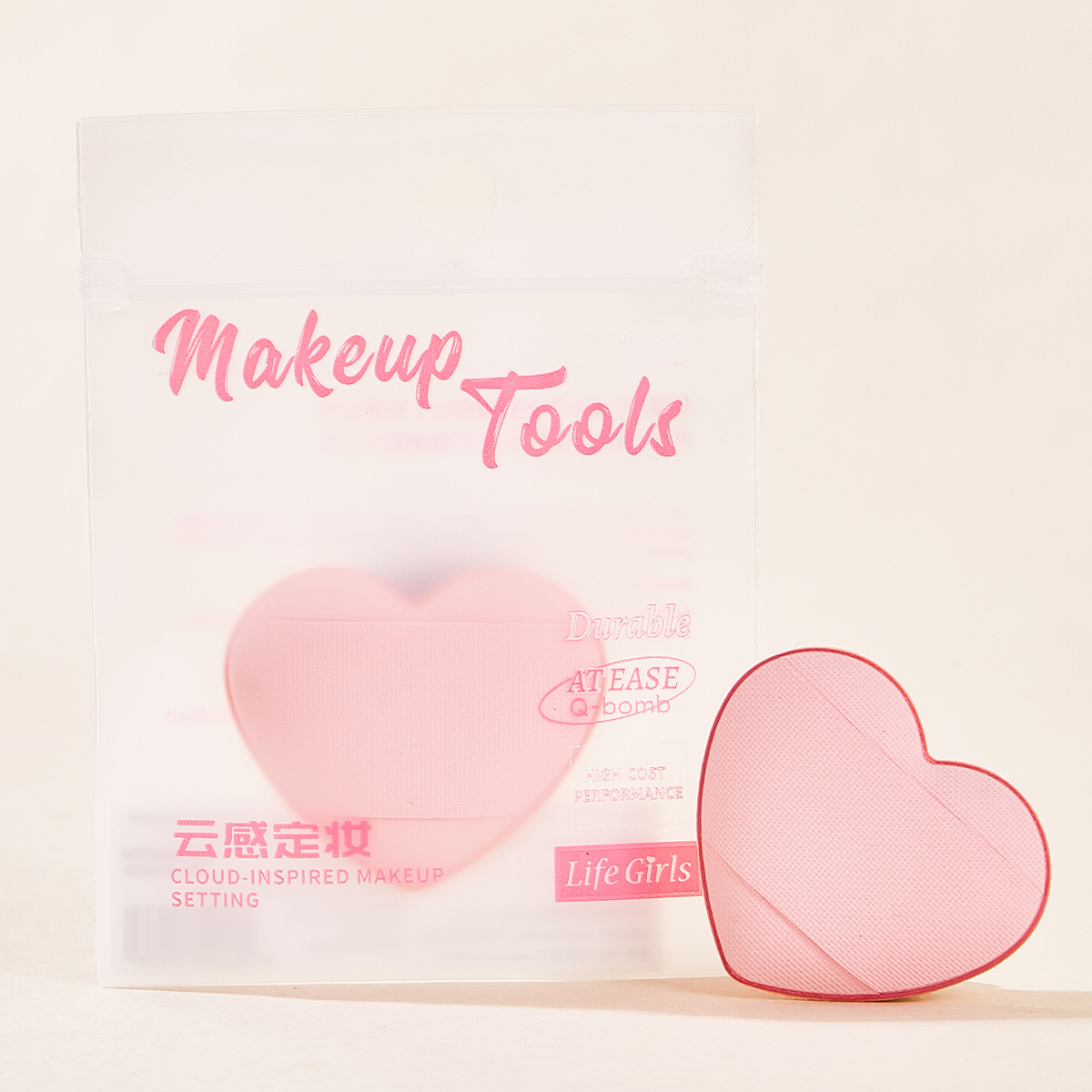 Life Girls Love Powder, polvo de dedo, polvo seco y húmedo, herramientas de maquillaje Q-ball suaves al por mayor