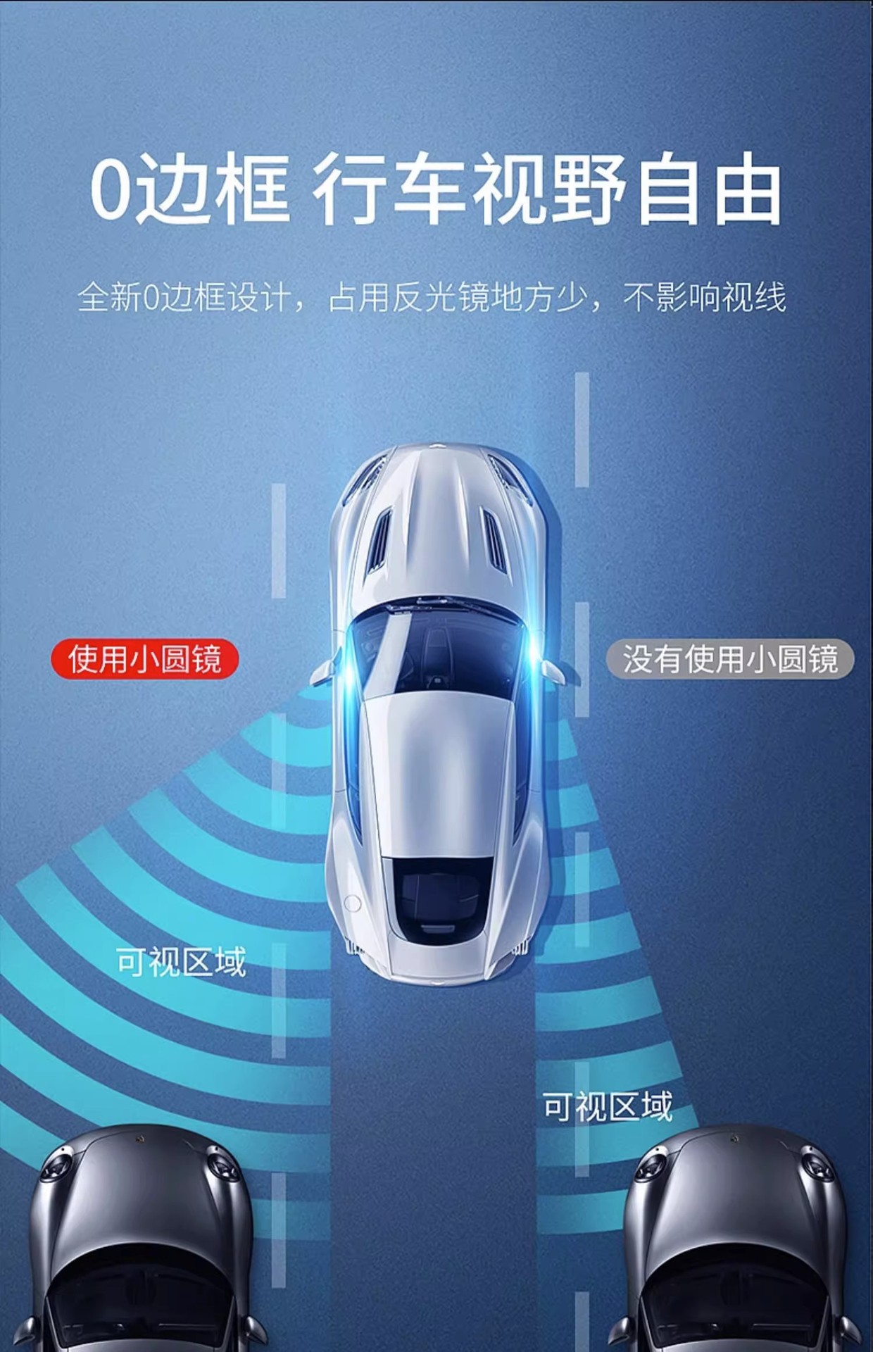Rearview mirror small round mirror reversing artifact car mirror blind area reflective 360 degree wide angle auxiliary car super clear