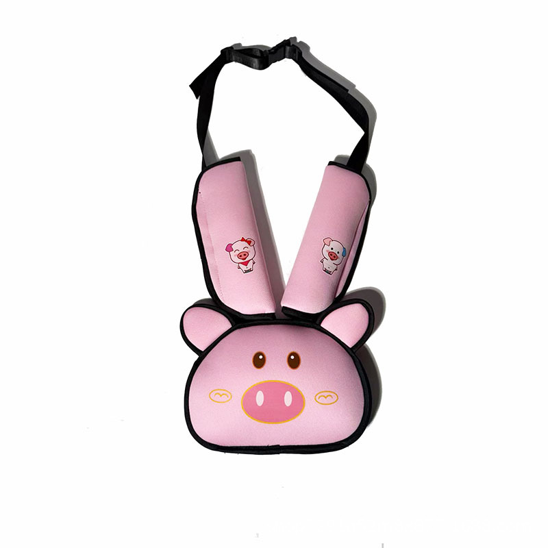 Pig Head Auxiliary Safety Belt Limiter Holder Car Kids Safety Belt Adjustment Anti-Stranglehold Shoulder Protector