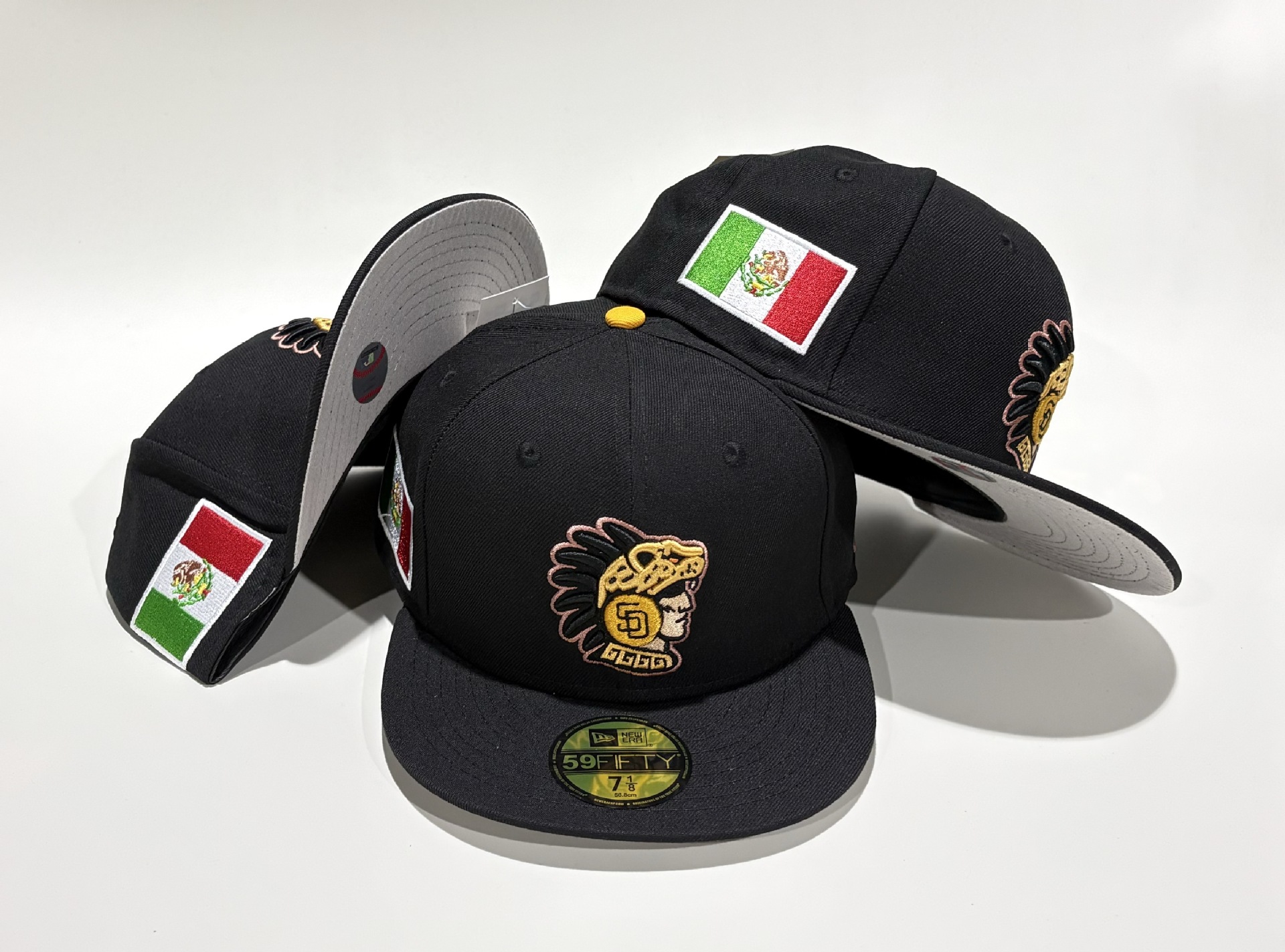 Transfronterizos de alta calidad totalmente cerrados no ajustables bordados sombreros de béisbol comercio exterior sombreros de sombreros para hombres y mujeres sombreros de borde plano al por mayor