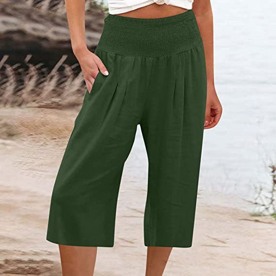 Women's Daily Simple Style Solid Color Calf-Length Casual Pants display picture 11