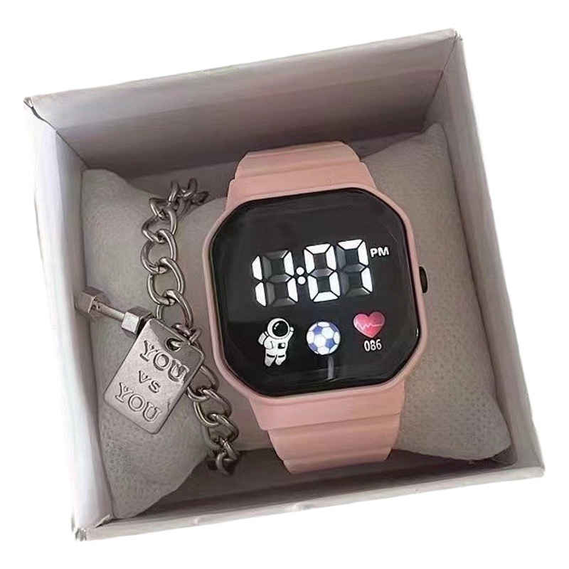 Science and Technology Watch Ladies ins High Yan Value Student Party Fashion Niche Design Unicorn Spaceman Electronic Watch