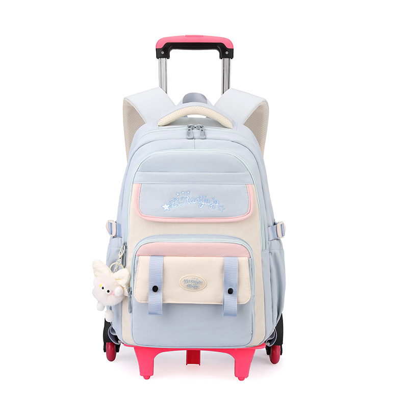 Pescado natural coreano bolso de tracción para estudiantes de secundaria, moda de gran capacidad para estudiantes de primaria de grado 3 - 6 bolso de tracción ligero