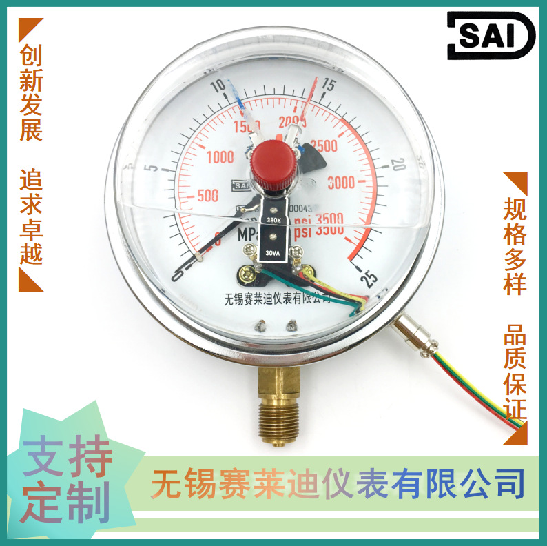 无锡赛莱迪径向耐震电接点压力表 YNXC-150