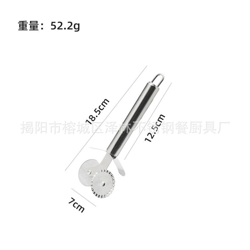 Comercio exterior de acero inoxidable herramientas de cocina cuchillo de pizza raspador de alambre prensador de ajo cortador de patatas cuchillo de piel herramientas de horneado