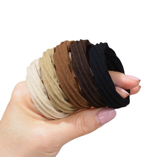  New Style Female Internet Celebrity Korean High-Level Hair Tie Ponytail Hair Tie Leather Cover Towel Ring