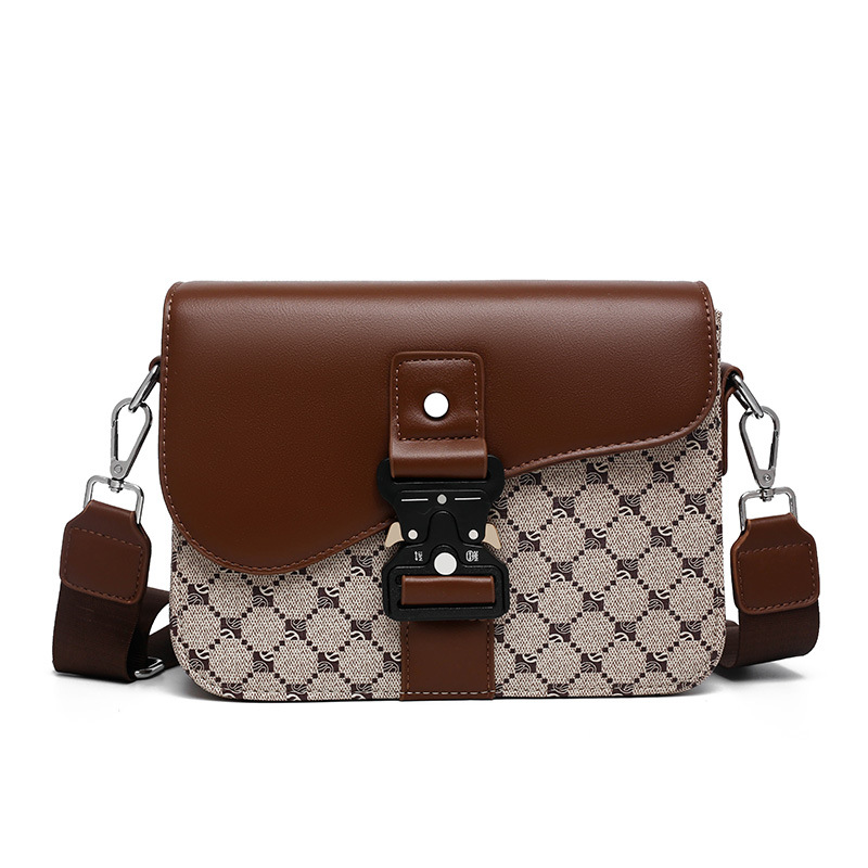 Hombres y mujeres bolsas universales temperamento creativo silla de montar bolsas de mensajería flip-top de moda de negocios de hombro mochila casual