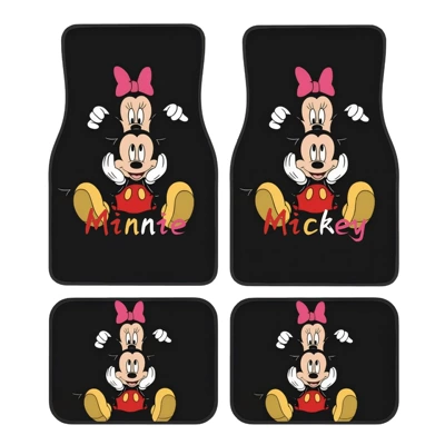 Avtomobil döşəmə paspasları – Four-Piece Set, Stain-Resistant and Wear-Resistant - cartoon-car-floor-mats-18-3344cm-crystal-velvet-two-piece-set