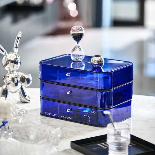 Nordic style desktop drawer cosmetics storage box desk sundries office desk mask dressing table storage rack