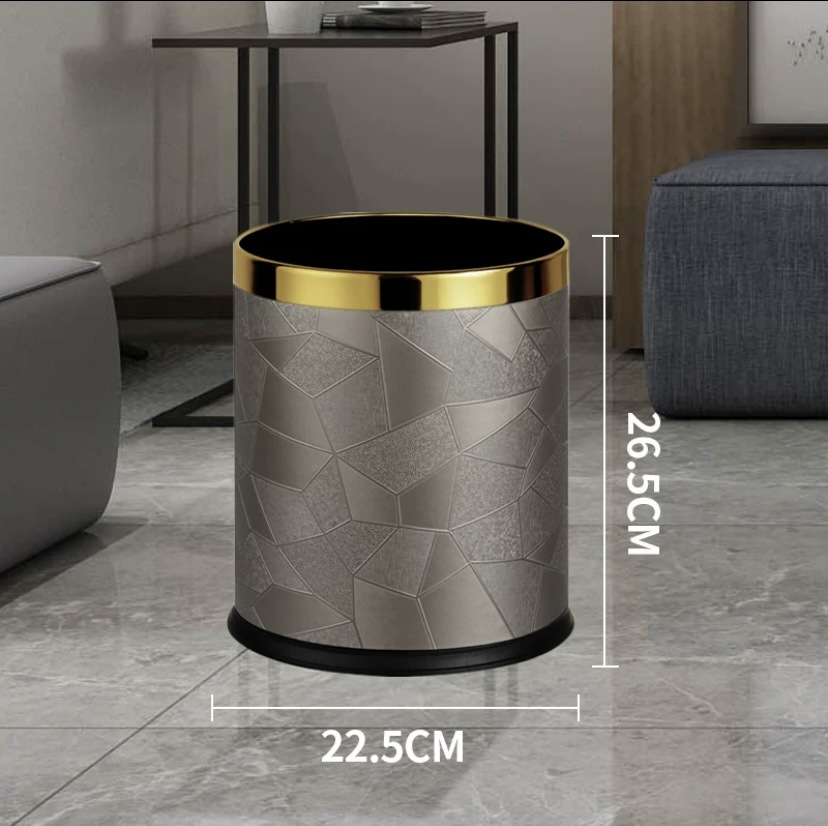 10L doble capa gris marrón cubo de agua anillo de oro