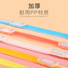 便携装订压条塑料两孔装订夹 长尾夹燕尾夹 文件夹子彩色装订压条