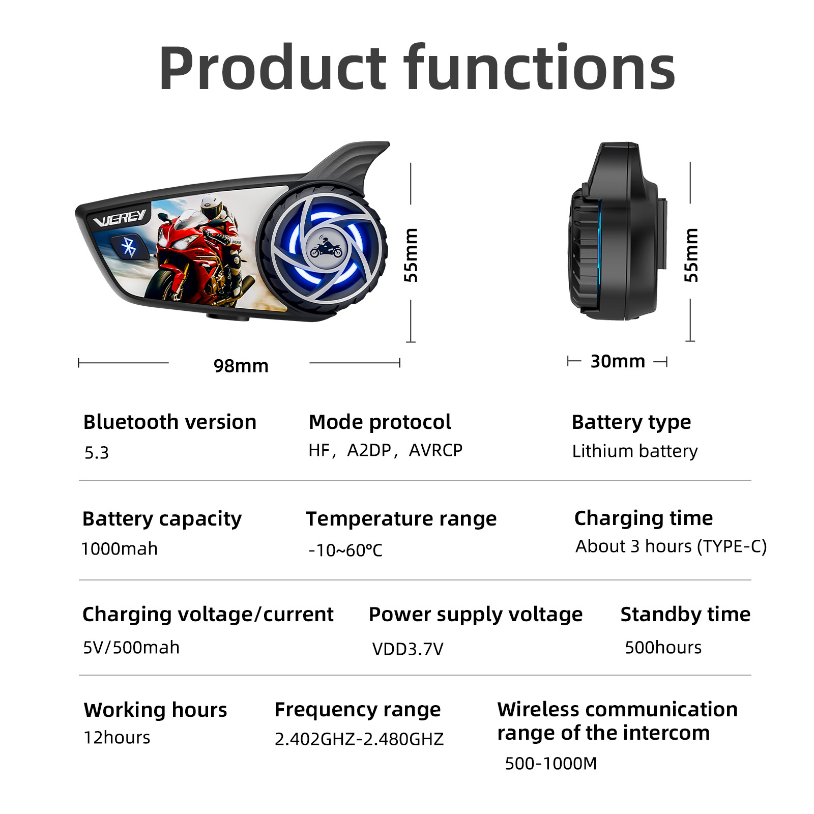 Cross-border motorcycle helmet intercom headset mesh free networking 8 crowd helmet intercom S8Pro