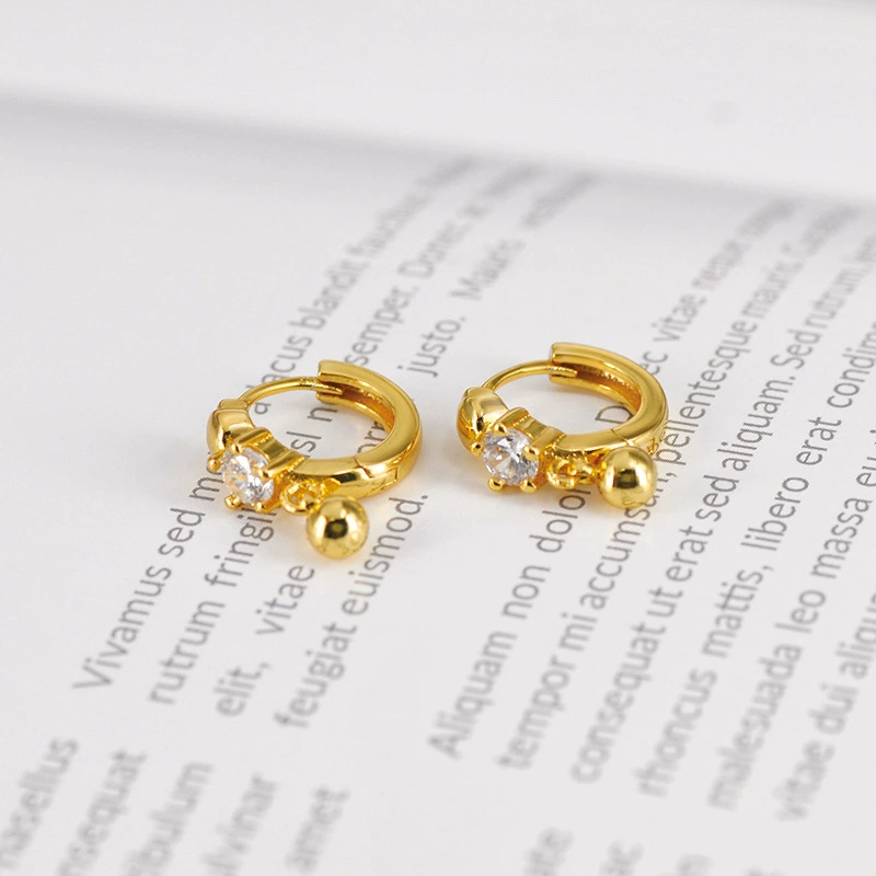 Серебряная игла, серьги, свежие круглые бусины, мод pendant, образец серебро 925, корейский стиль, простой и элегантный дизайн
