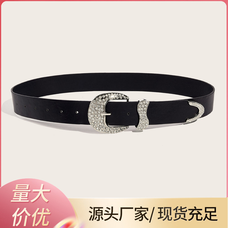 (Cross-border trading), brand retro belt, black trend trousers, American style