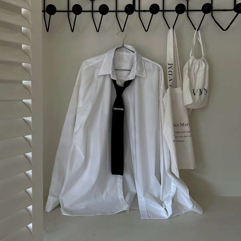 MYQ Academy DK униформа галстук мужской бизнес повседневный рубашка воротник аксессуары на молнии галстук с плоской головкой