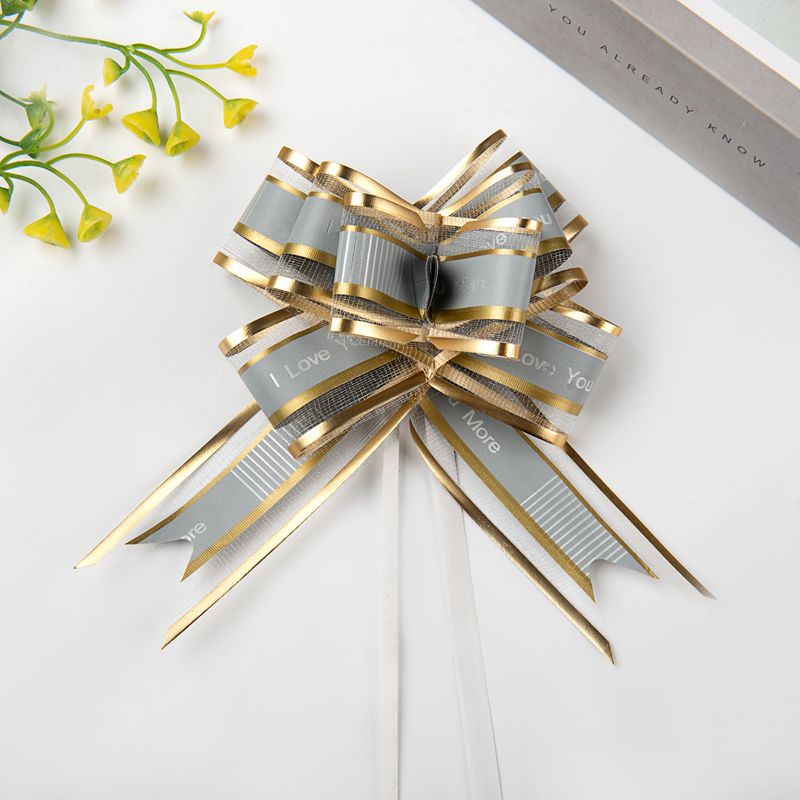 Transfronterizo amazon 30 cinta mediana confesión hilo de nieve arco mano tire flor regalo embalaje carta tire