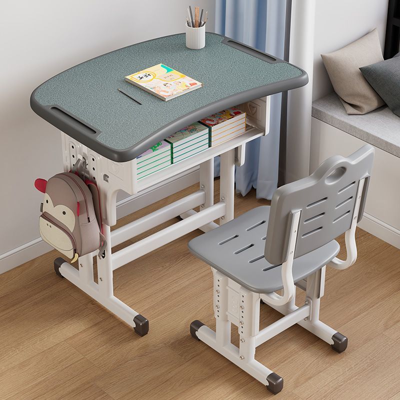 School-Style Desks and Chairs, Study Tables, Children's Desks, Primary School Students' Training Class Desks, Home-Use Adjustable Writing Desk Set