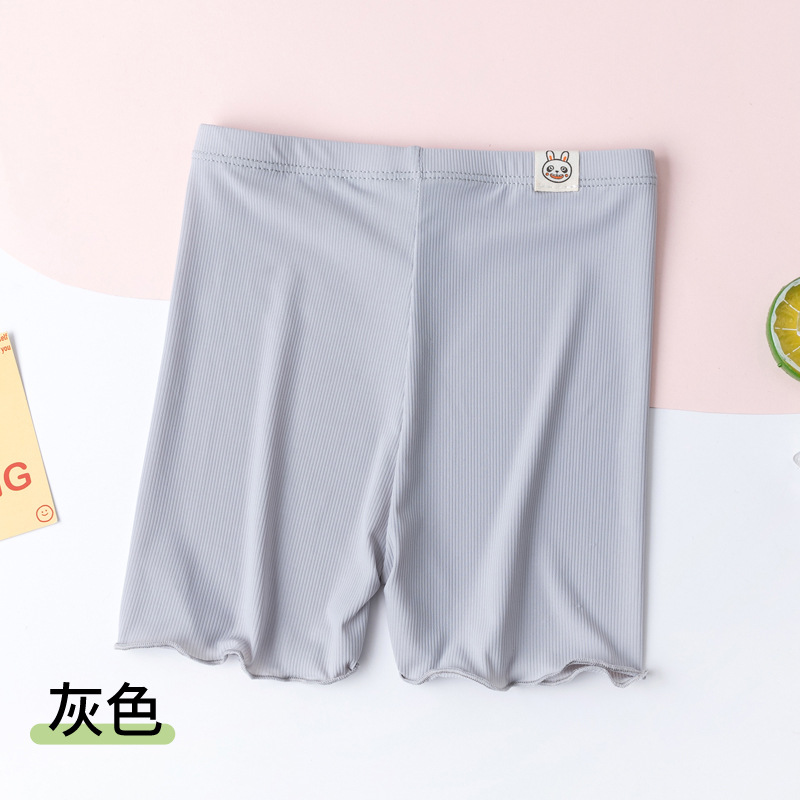 Pantalones de seguridad para niñas verano A hielo delgado transpirable y cómodas pantalones interiores para niñas anti-luz pantalones de ángulo plano