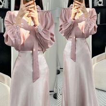 2025春秋新款气质淑女上衣半身裙套装显瘦衬衫高级感时尚两件套