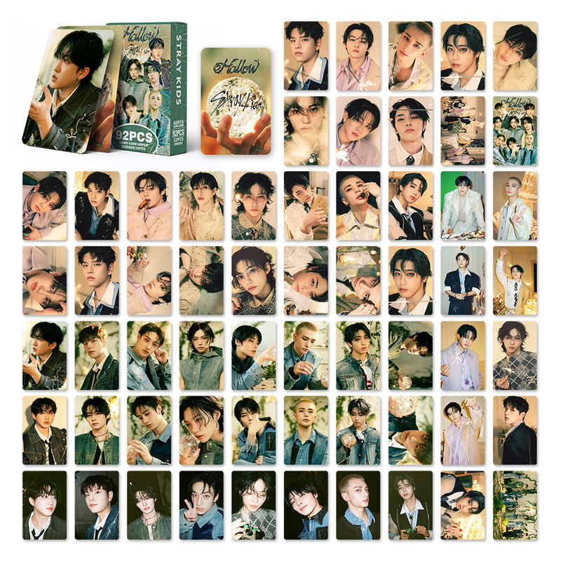 现货92张小卡STRAYKIDS迷你新专Hollow珍藏卡贺卡迷你贴纸LOMO卡|undefined