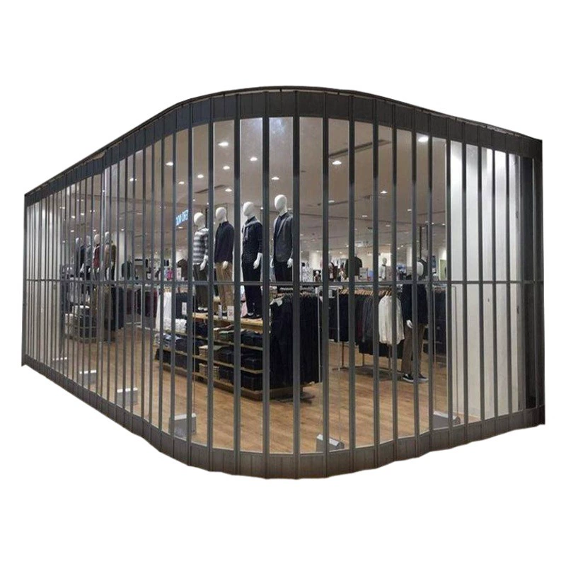 Магазины изогнутые Кристалл складные двери Шанхай торговый центр алюминиевого сплава Кристалл складные двери перегородки раздвижные двери Кристалл