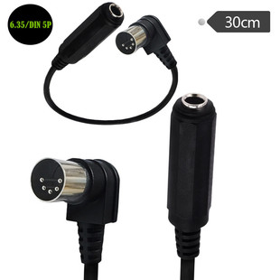 6.35mm 1/4" ĸTRS�D90&deg;���^ 5Pin 5�DIN MIDI�B�Ӿ��I�P������