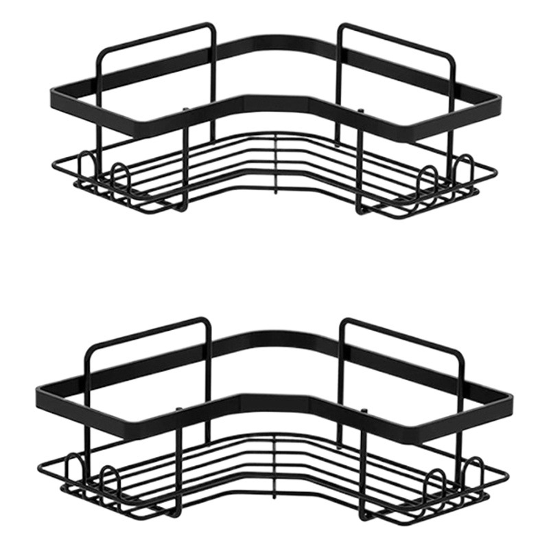 Rack de almacenamiento de baño de hierro transfronterizo sin perforar Esquina de baño Gel de ducha estante de almacenamiento de jabón estante de ducha de triángulo