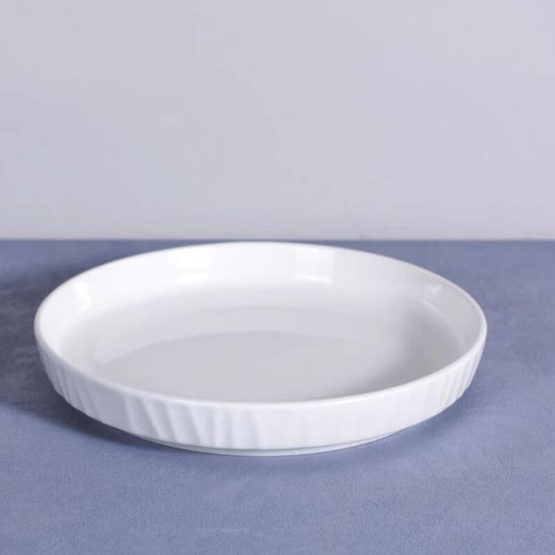 Western Food Plate Home Dish Cooking Plate Creative Dish Plate Ceramic Tableware Steak Plate 8-inch Glass Plate