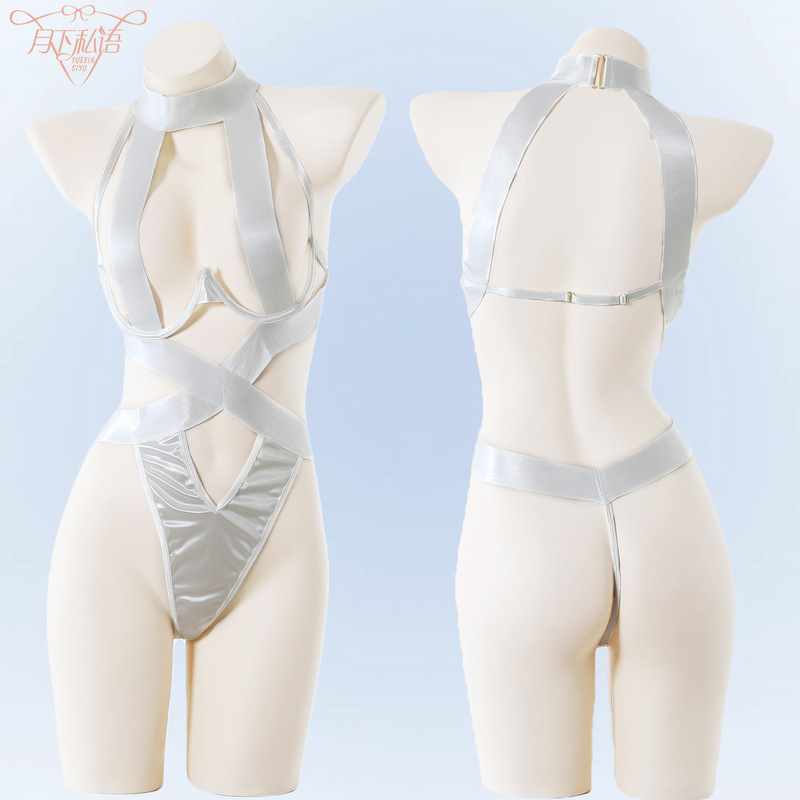 Cross-border Europe and the United States new sexy underwear sexy women's rope with hollow neck jumpsuit foreign trade fun suit 139