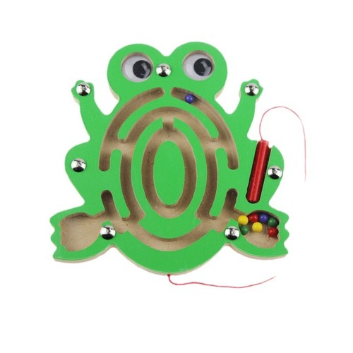 Wooden magnetic pen maze children's magnetic small maze toy walking beads kindergarten gift educational early education toys